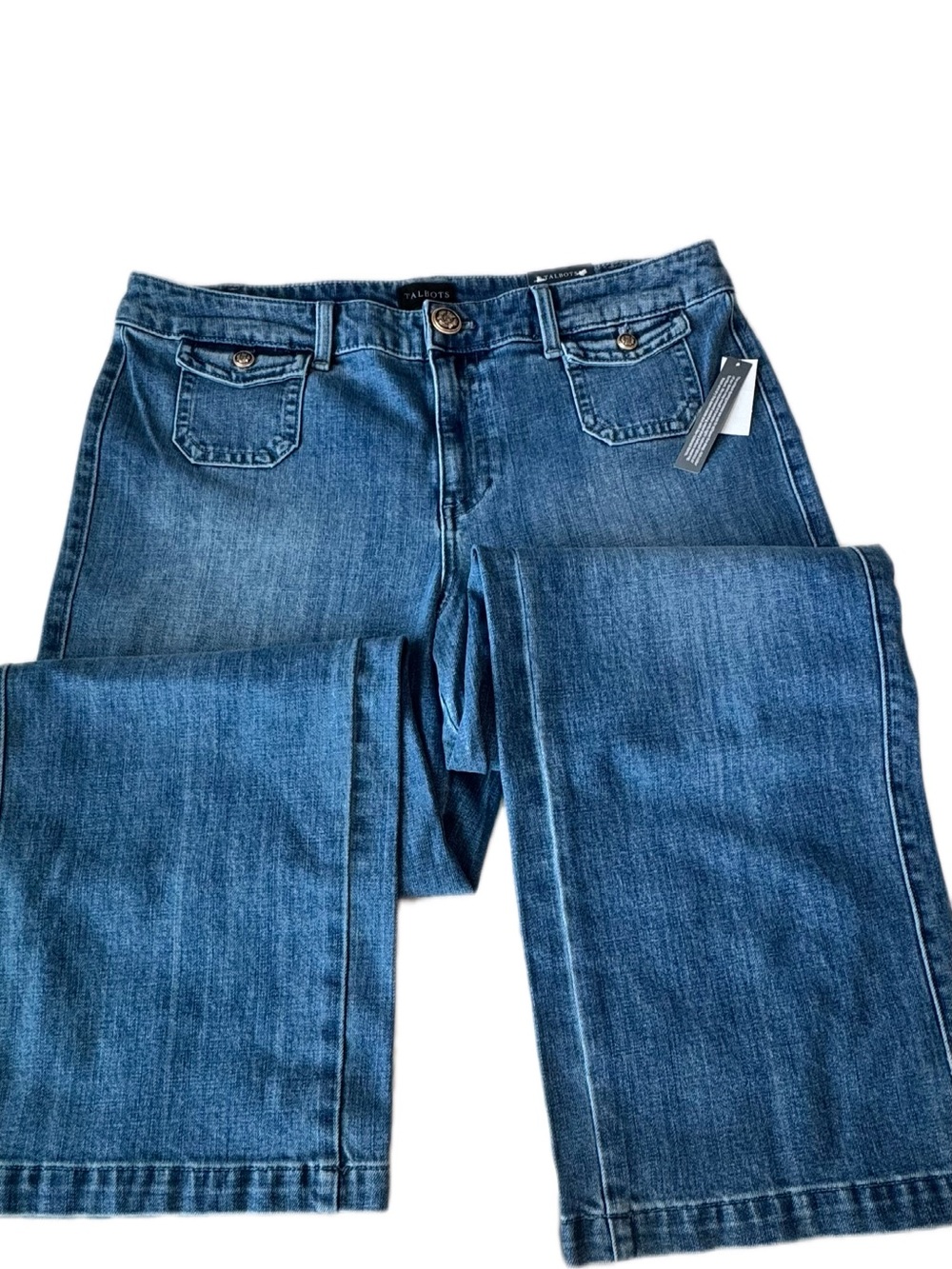Talbots Wide-Leg Blue Denim Jeans
